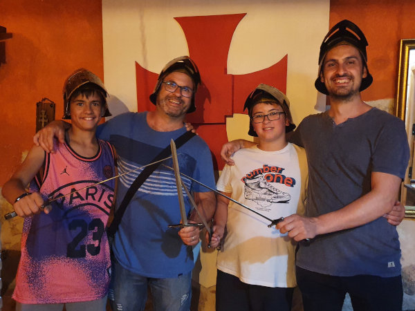 jugadores del escape room de peñíscola