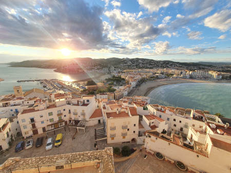 vista de la península desde el castillo de peñíscola