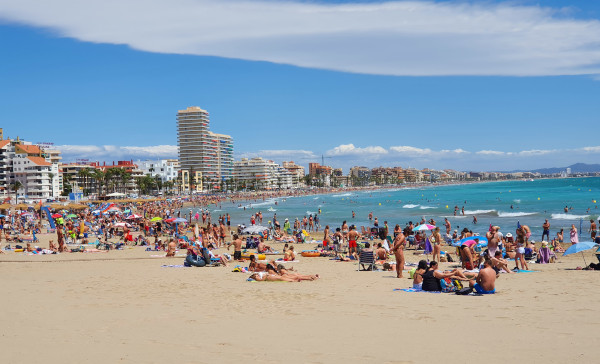 La playa norte de Peñíscola es la más grande y conocida